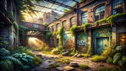 Fototapeta premium Western Editable Text Effect for Urban Exploration Photography with Gritty Aesthetic