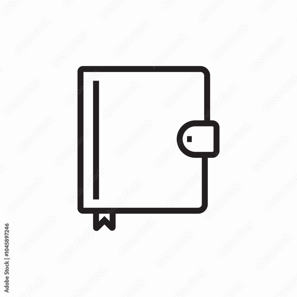 Poster notebook notepad icon sign vector