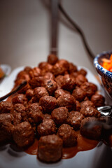 Catered meatball dish