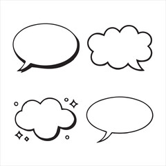 Trendy babble chat icon vector template logo collection