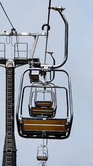 ski lift chair in sky