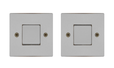 One switch. Bright during the day, light switches and switches. On isolated transparent background.