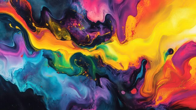 Abstract colorful liquid marble pattern with flowing vibrant colors and swirled textures.