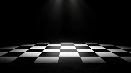 Naklejka premium Minimalist Chessboard with Soft Indie Lighting