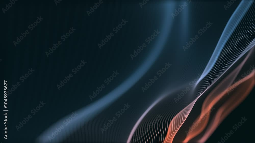 Poster abstract seamless loop background waves of light and color beautifully captures vibrant hues and flo