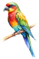 Obraz premium watercolor blue and yellow macaw ara ararauna