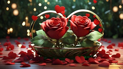 "Elegant Red Roses in Full Bloom"