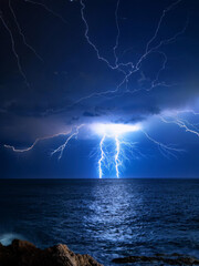 lightning in the sea
