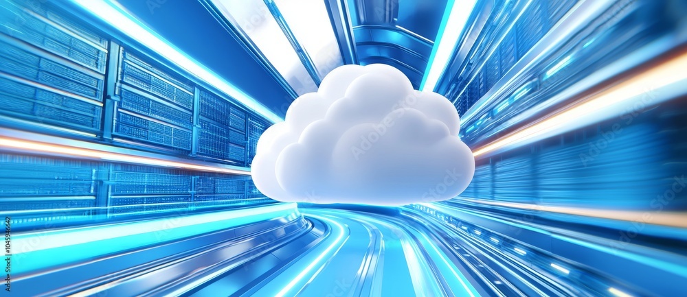 Poster modern technology's ever-evolving realm of powerful cloud storage networks for backing up large volu