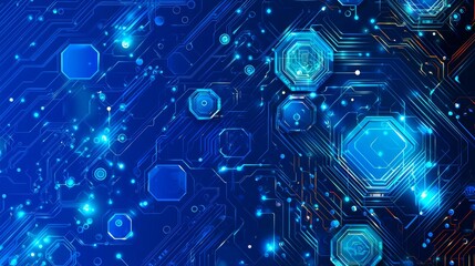 Obraz premium Background design for hexagon tech blue innovation concept