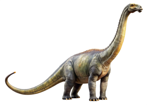 Brontosaurus dinosaur isolated. 