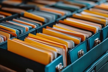 Metadata tagging and taxonomy frameworks, illustrating digital data organization with visuals of metadata tags and taxonomy structures applied to files and documents.