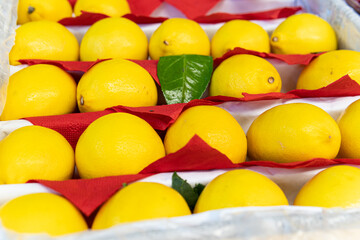 market lemon fruit citrus organic background yellow juicy food fresh ripe healthy diet
