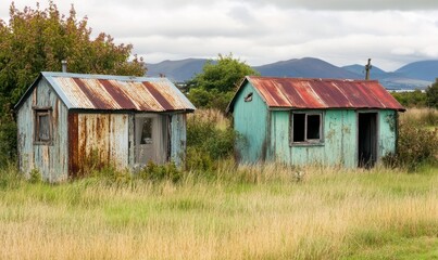 Fototapeta premium Ramshackle huts