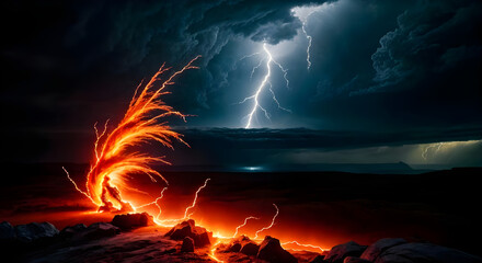 Lava and lightning 