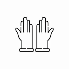 cleaning gloves icon sign vector