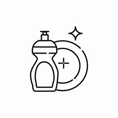 dish detergent icon sign vector