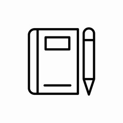 notepad pen icon sign vector