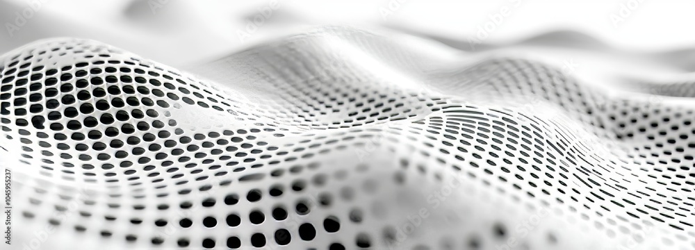 Poster technology wave. light cyberspace with motion dots and lines. futuristic digital background stock. b