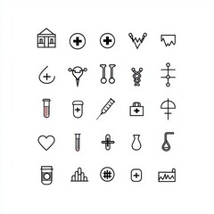 A set of 30 high-quality icons related to health care and medicine