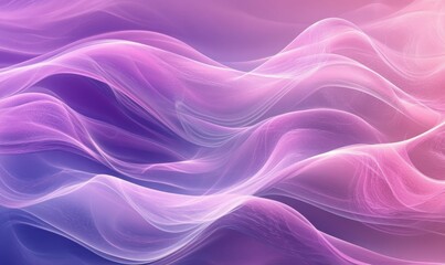 Fototapeta premium Shiny, glossy abstract waves in pink and purple hues