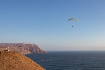 paragliding on the beach