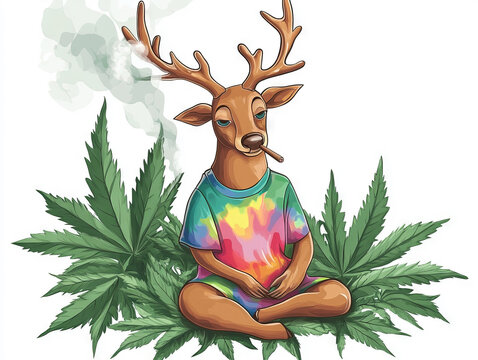 Reindeer cannabis graphics