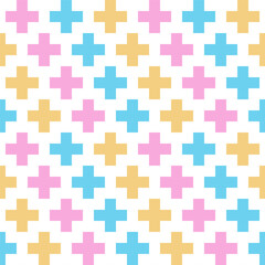 Abstract seamless fabric Background of geometric plus pattern pastel tone for wallpaper,fabric,printing and poster