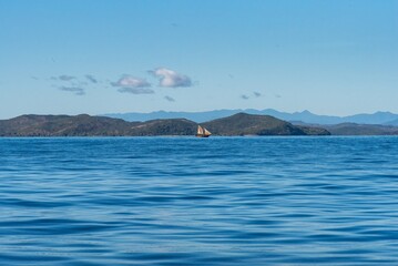 Old boat in the sea