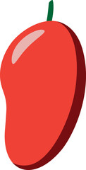 Illustration Of Fresh Red Mango, Ripe Mango