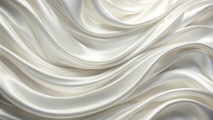 Obraz premium Soft waves of white silk fabric with abstract background