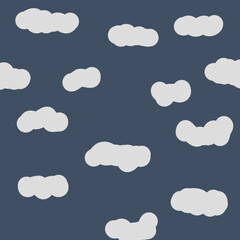 A peaceful and minimalist cloud pattern set against a dark background, ideal for several diverse design projects