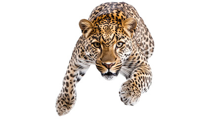 Naklejka premium leopard jumping, isolated, transparent, png, background 