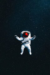 astronaut floating in space
