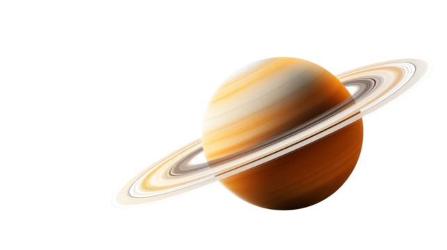 planet saturn with rings - Powered by Adobe
