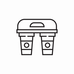 coffee paper cup holder icon sign vector