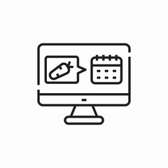 computer healthy food app icon sign vector