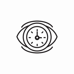 eye clock icon sign vector