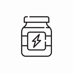 energy protein jar icon sign vector
