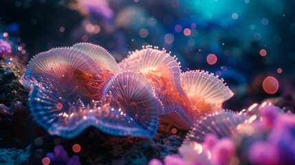 Exploring the vibrant underwater world filled with colorful plants, shells, and unique sea creatures thriving in their natural habitat