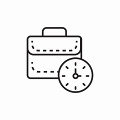 working time icon sign vector