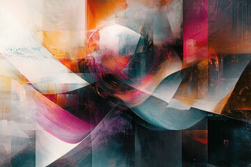 future technology art, digital reverberations on dynamic holographic backdrop embodying futuristic ideas