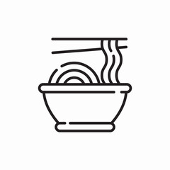 noodles chopsticks icon sign vector