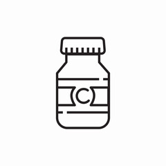 pills jar medicines icon sign vector