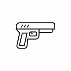 pistol gun icon sign vector