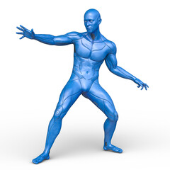 男性サイボーグ　3DCGレンダリング