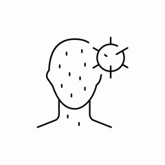 allergy skin icon sign vector