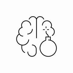 brain pain icon sign vector