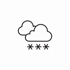 snow weather icon sign vector