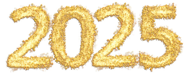 Celebration number 2025 of sparkles